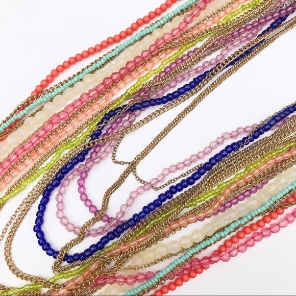 𝅺Aldo Multilayer and Multicolour Beaded Necklace - Picture 12 of 13